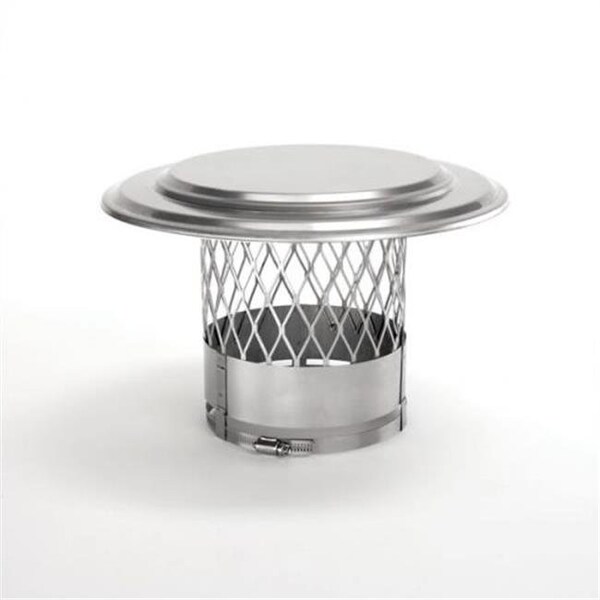 Home Saver 10480 8 in. UltraPro Collarplate Rain Cap with 0.75 in. Mesh - 316 Alloy 10480 - main
